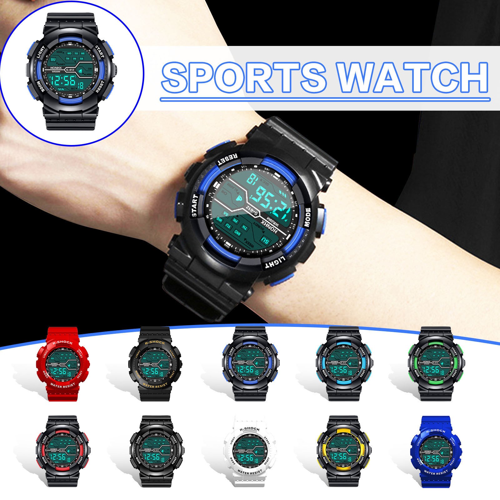 Running Watch - H-onhx Led dijital saat serin spor