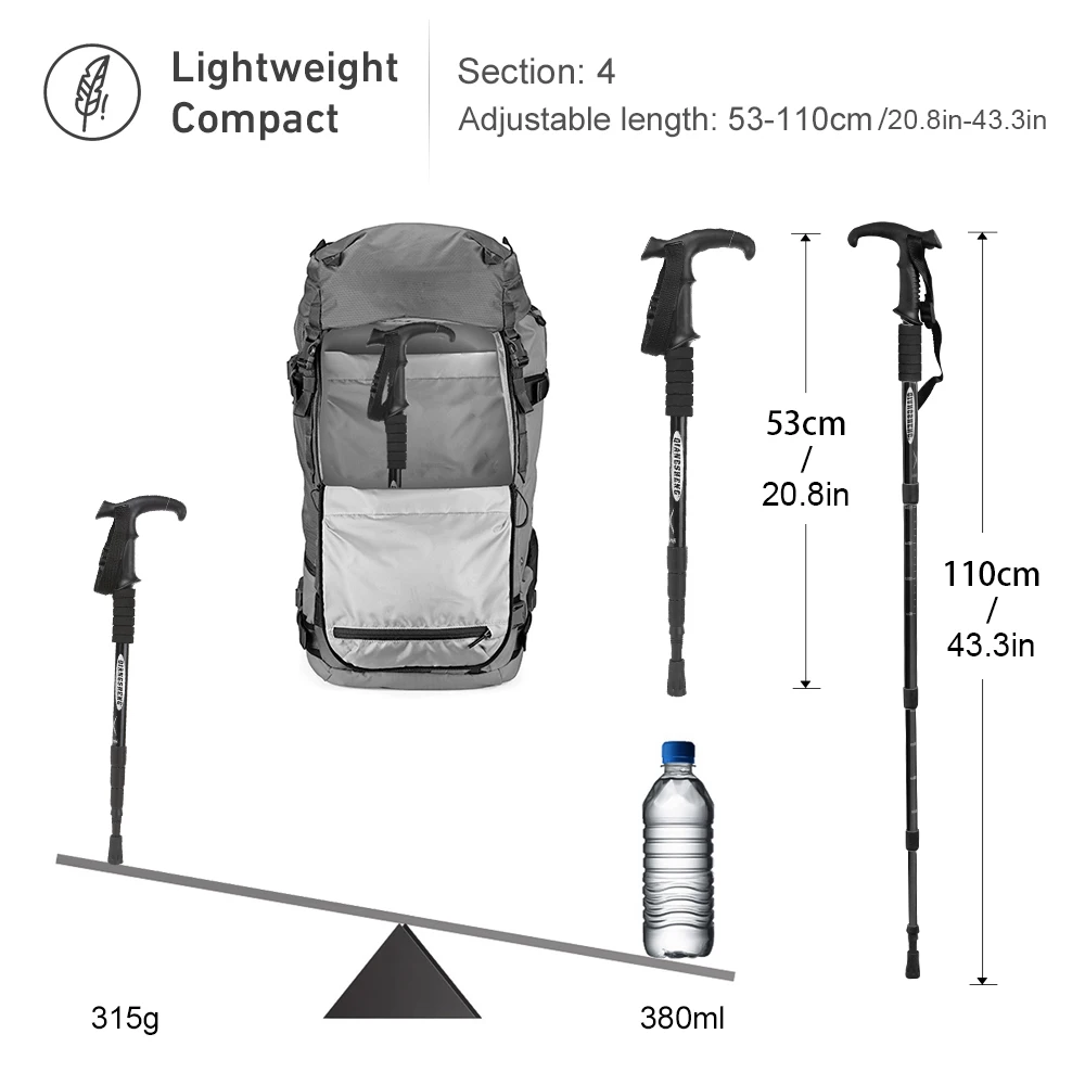 Katlanabilir, Dört Bölümlü, Ta - Trekking Pole Carbon incelemesi ve fiyatı