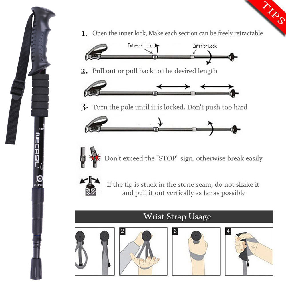 2 adet/lot Trekking Bastonları - Trekking Pole Carbon incelemesi ve fiyatı